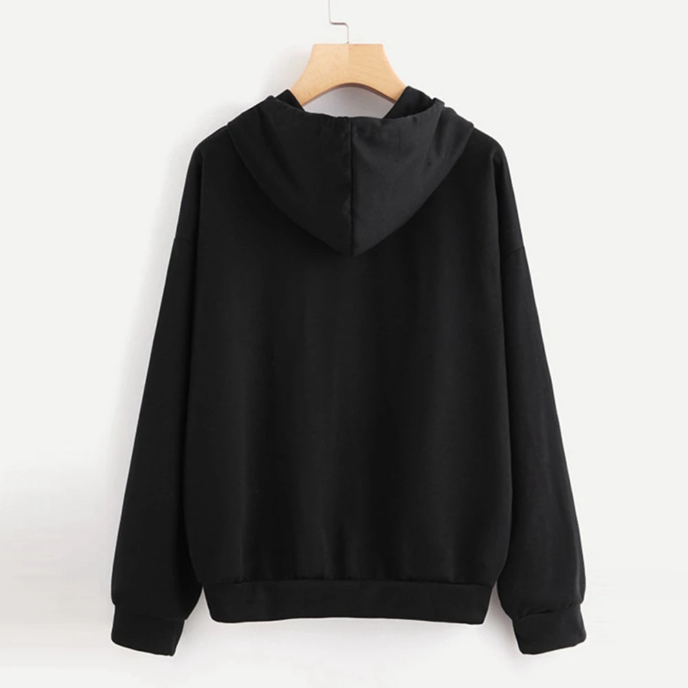 

Hoodies Women Winter Pink Sweatshirts Sudadera Pullovers 90S Harajuku Hooded Female Jogger Thick Patchwork Friends Hooded Drees