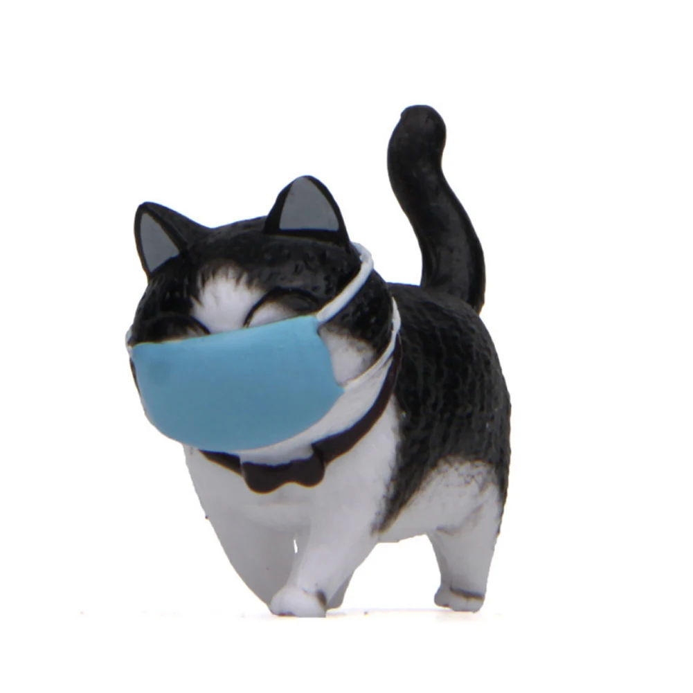 Мультяшный чехол для лица толстый кот мини модель фигурка орнамент микро пейзаж