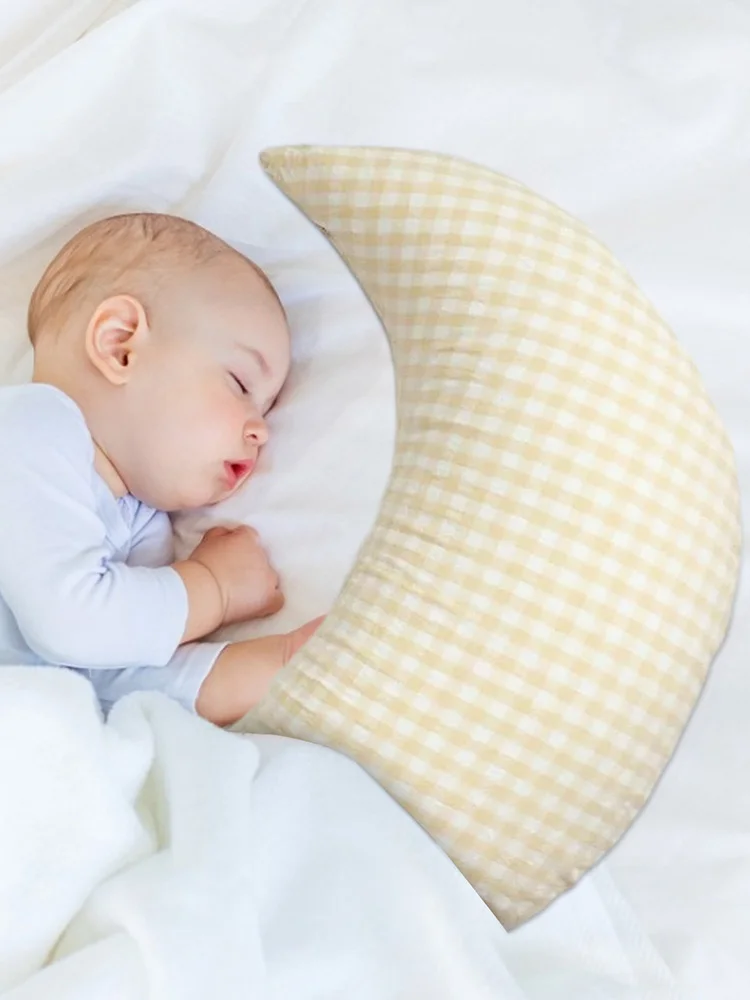 

Cute Cotton Moon Pillow Plush Pillow Stuffed Toy Baby Sleeping Nursing Lying Pillow Newborn Summer Cushion