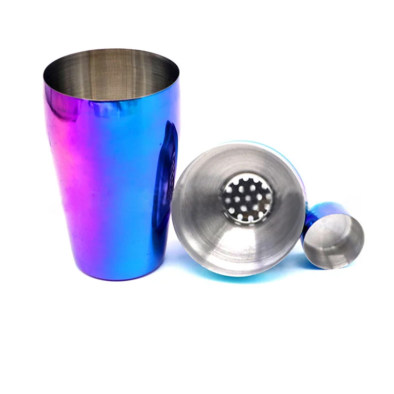 550ml stainless steel rainbow-colored cocktail electroplating shaker set of 4 bar equipment | Дом и сад