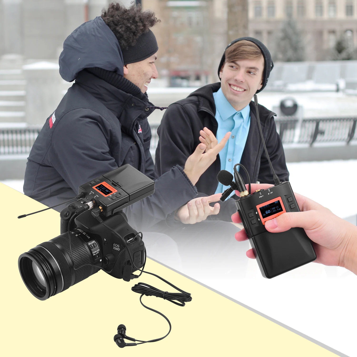 

Профессиональные беспроводные микрофоны ручной микрофон для DSLR камеры видеокамеры смартфона ПК планшета интервью Запись микрофон