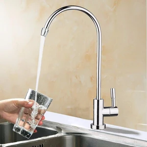 1pcs durable kitchen bathroom water filter faucet 14 360° chrome osmosis drinking ro water filter faucet finish reverse sink free global shippi