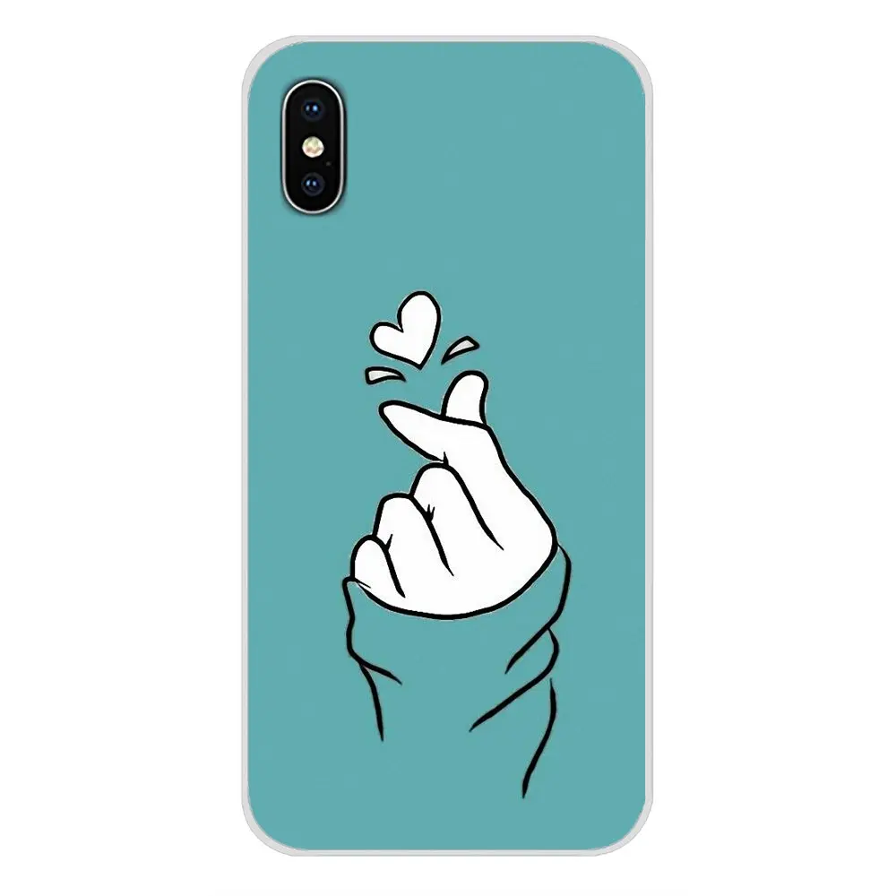 Черный прозрачный чехол из ТПУ с надписью Love on the finger kpop для Huawei Nova 2 3 2i 3i Y6 Y7 Y9 Prime Pro