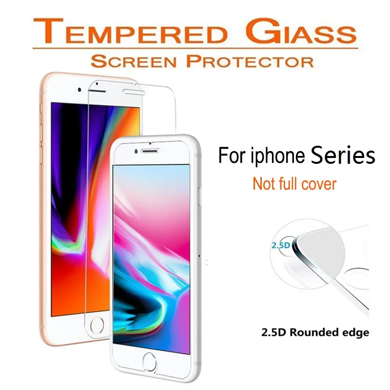 Защита экрана закаленное стекло для iPhone 5 5S 6 6S 7 8 Plus X XR XS 11 Pro Max защитный чехол