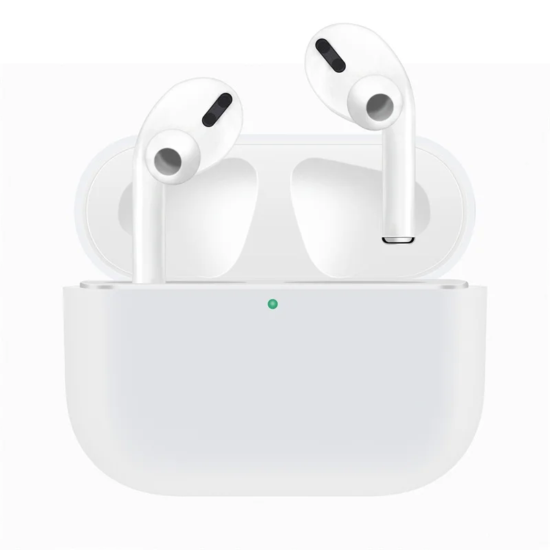 White Для Apple AirPods Pro Чехол для замены ТПУ милый защитный чехол для AirPods 3 беспроводной Bluetooth наушники протектор рукав - Color: White