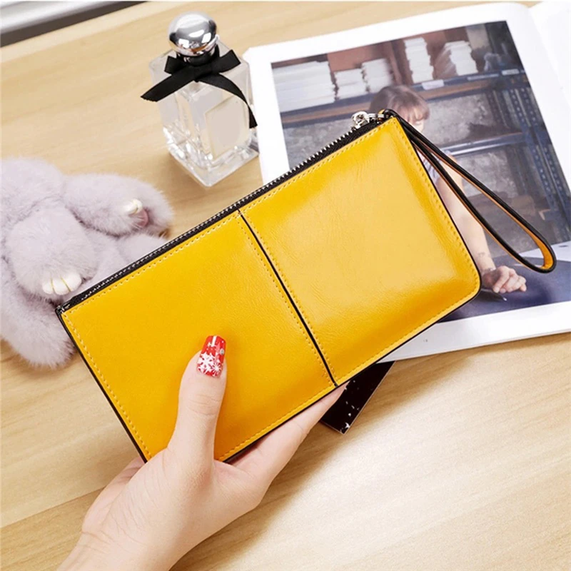 

Fashion Women Wallet Wrist Handle Phone Case Long Section Money Pocket Pouch Handbag Women's Purse Card Holders