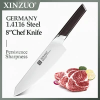 xinzuo 8 chef knife din 1 4116 stainless steel germany kitchen knives cutting peeler vegetable knife ebony handle gift case