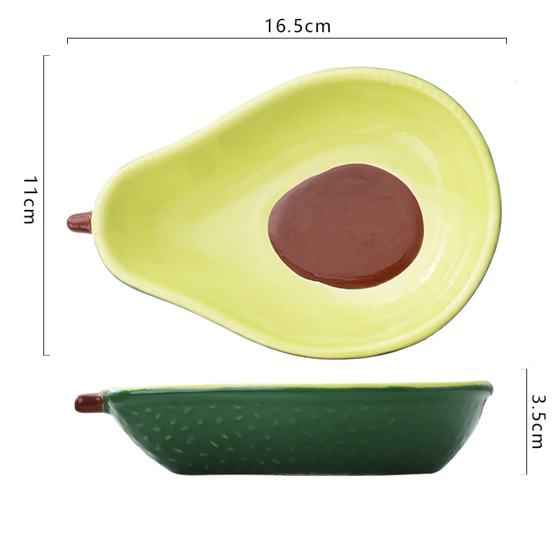 Красивая керамическая миска авокадо фруктовый узор закуска для десерта блюдо