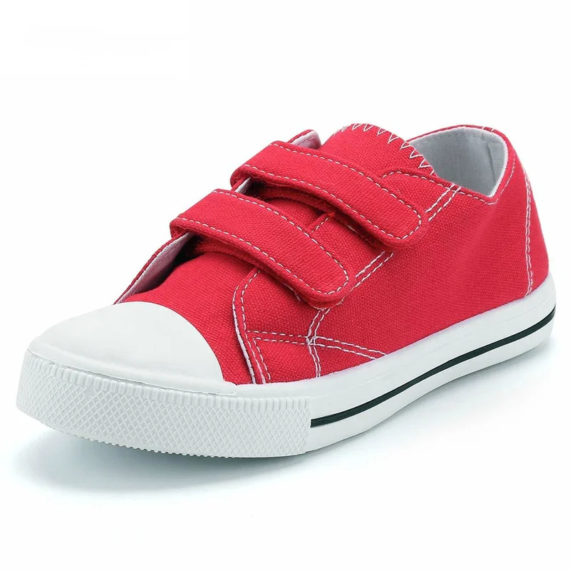 KushyShoo Kid Shoes Girls Sneakers Low Top Toddler Canvas with Dual Hook and Loops Solid Casual Children's 2019 | Детская одежда и