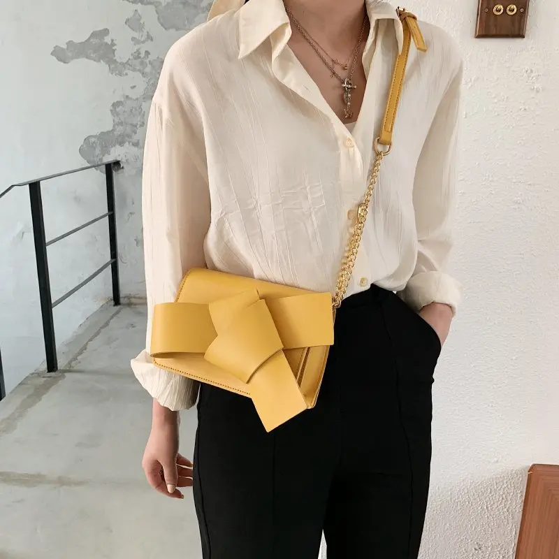 

Luxury Bow Women Shoulder Bag Designer Chain Crossbody Bag Brand Handbag and Purse Shopper Purse High Quality Leather Female Bag