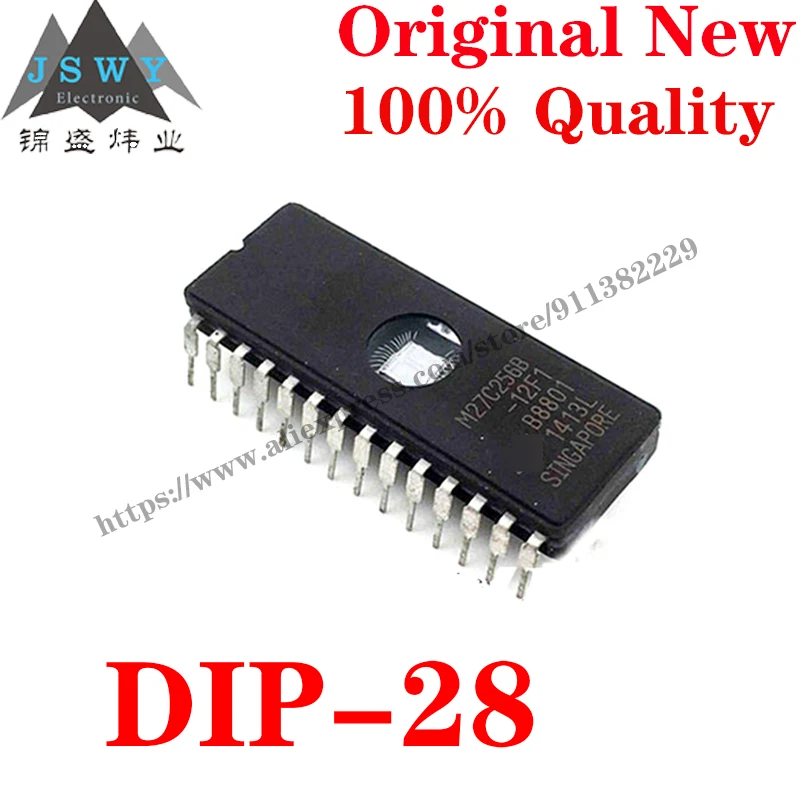 

10~100 PCS M27C256B-12F1 DIP-28 M27C256B Semiconductor Erasable Programmable ROMIC Chip with for module arduino Free Shipping