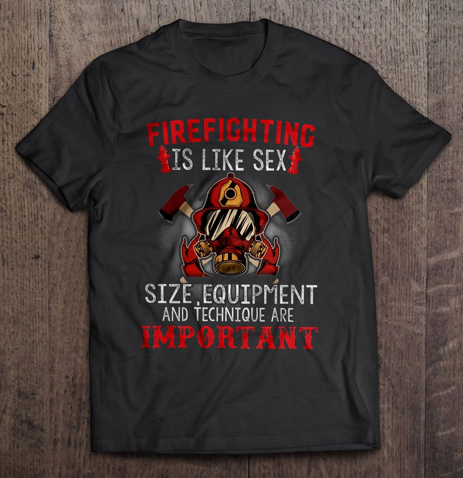 Мужская забавная футболка модная пожарная как секс-размер Экипировка и техника