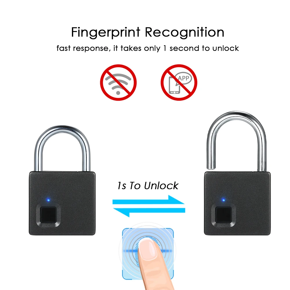 10 шт./набор отпечатки пальцев Умный Замок со сканером отпечатка быстрая