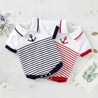 newborn baby knitted bodysuits overalls boy girl summer clothes children short sleeve rompers playsuits toddler kids jumpsuits