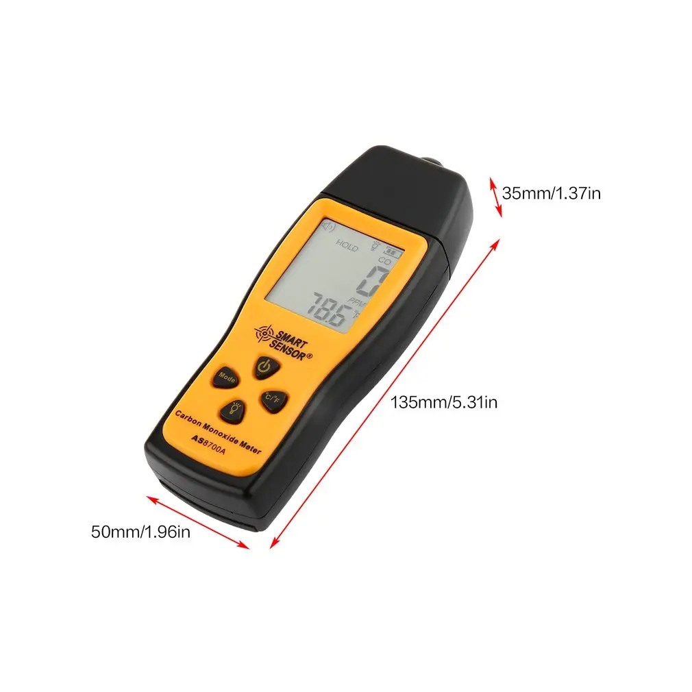 

Handheld Carbon Monoxide Meter Portable CO Gas leak Detector Gas Analyzer High Precision Detector Gas Monitor Tester 1000ppm