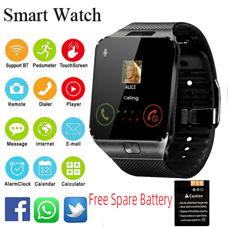 

HOT SALE Smart Watch dz 09 With Sim Card Full Touch Screen Watch Men Women Wristwatch Sport Pedometer Wholesale Smartwatch DZ09