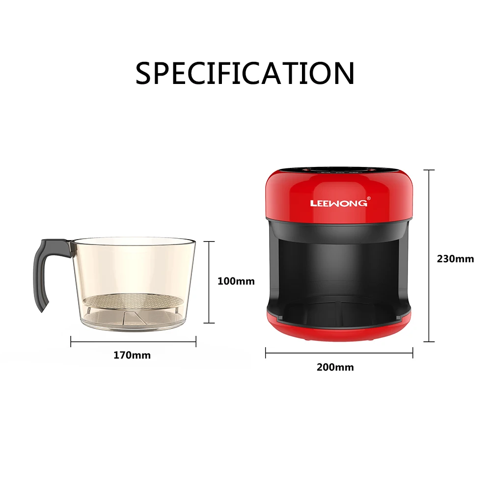 

LEEWONG Eletric Air Fryer without Oil Multifunction Health Fryer Smart Touch Household Bread Machine Oven Fries Machine 1.8L