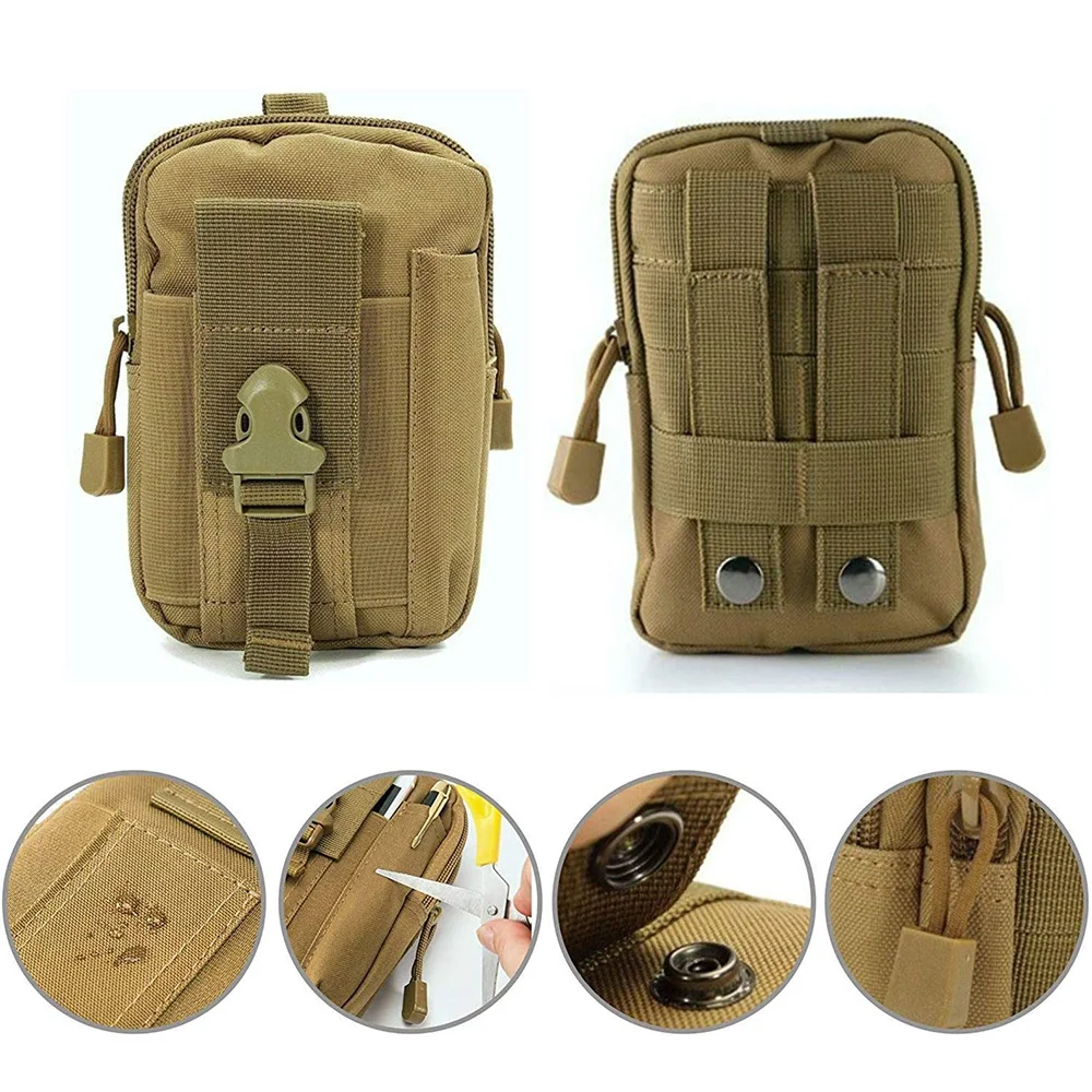 Tactical Pouch Molle EDC/EMT Gear Tool Gadget Belt Outdoor Waist Bag Pocket Organizer with Cell Phone Holster for Smartphone | Спорт и