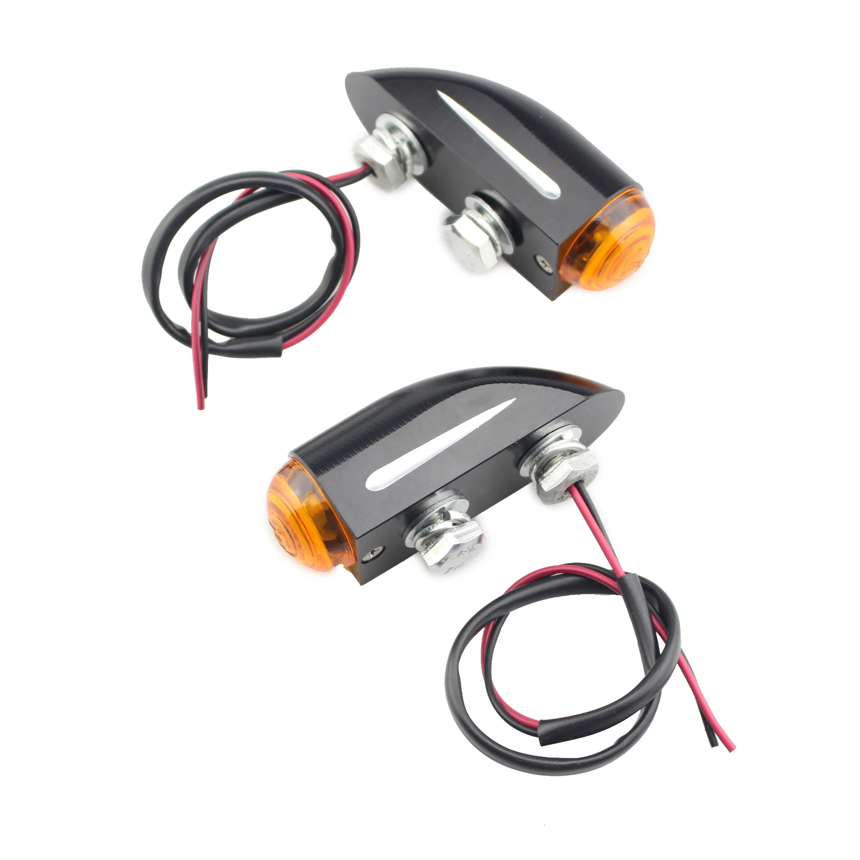 

Motorcycle Turn Signal Lights Universal Bullet Turn Signals Indicator Blinkers Amber Lights for Harley Chopper Bobber Cruiser