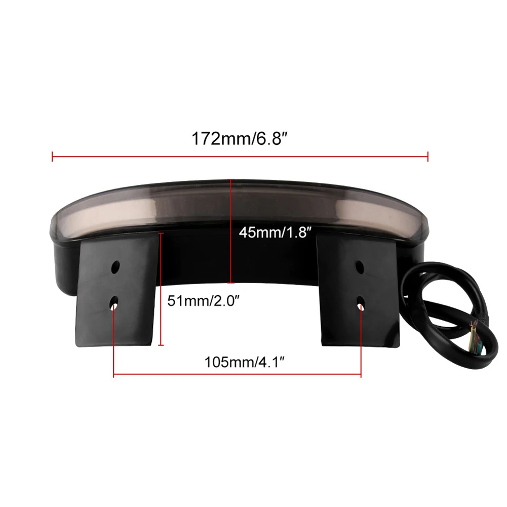 

Motorcycle Accessories Chopped Fender Edge Lights 8 LEDs Red Brake Light Taillight Compatible for Harley Davidson