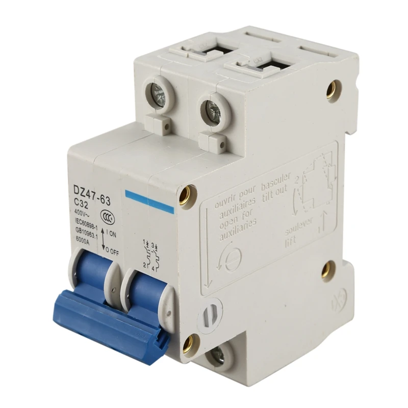 DZ47-63 C32 AC 400V 32A 6000A 2 полюса din-рейку миниатюрный выключатель | Обустройство дома