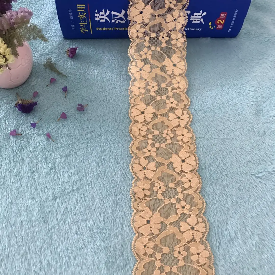 Изящное эластичное кружево из золотистой кожи милые маленькие цветы украшение