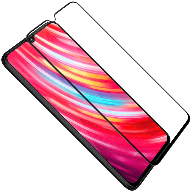 2 в 1 9D полностью проклеенное закаленное стекло для Xiaomi Redmi Note 8 Pro Note8pro Защитная пленка для объектива камеры Note8 8T