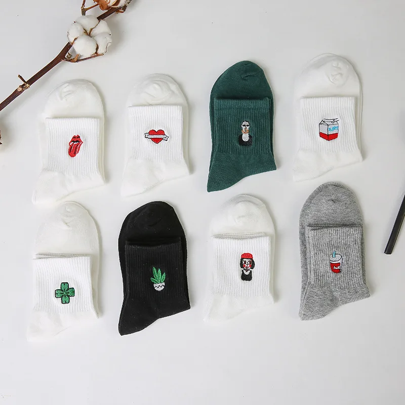 Женские короткие носки большого размера новые хлопковые убийца Купидона усы