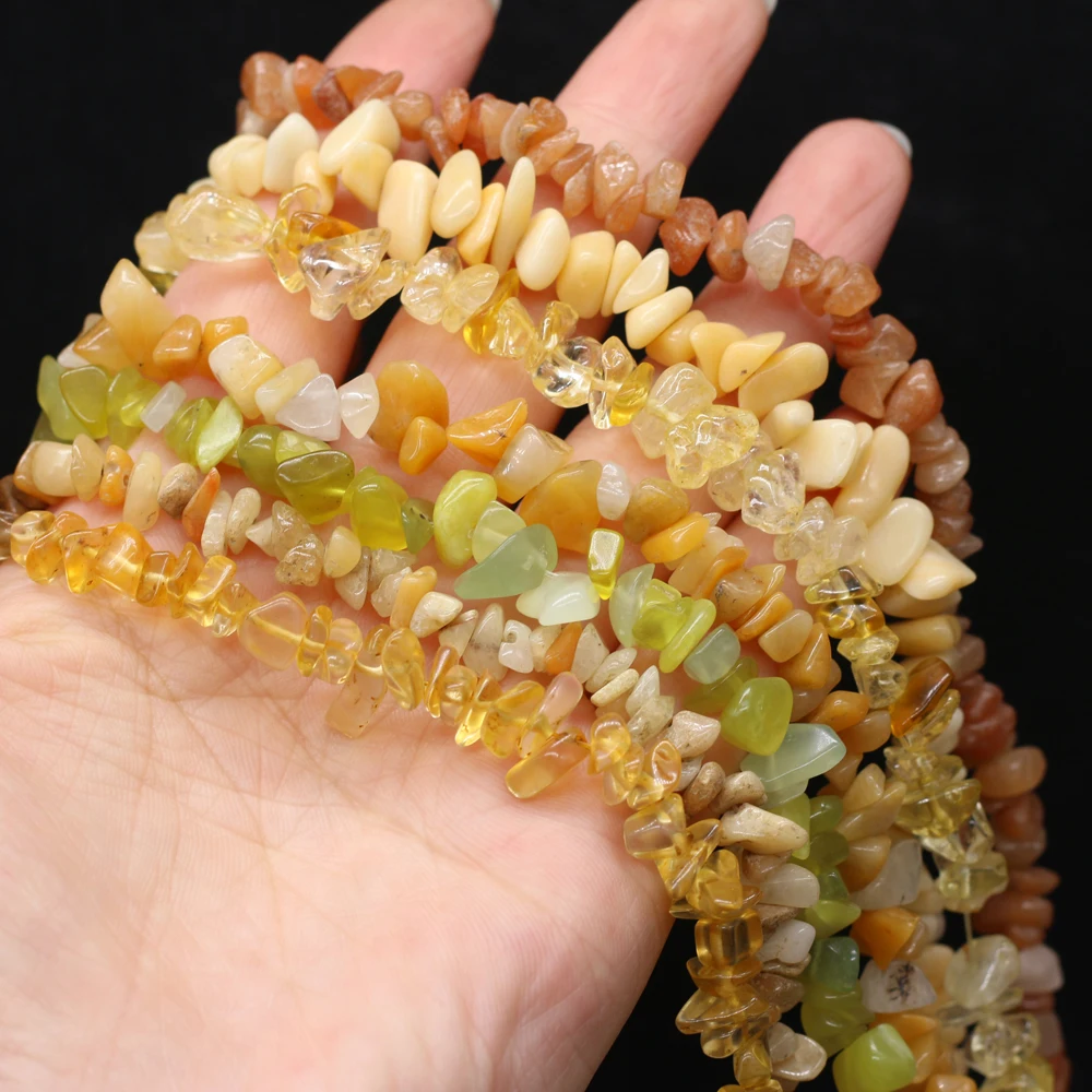 

Natural Semi-precious Stone Crushed Crystal Stone Beads Loose Beads for Jewelry Making Necklace Bracelet 5-8mm Length 40 Cm