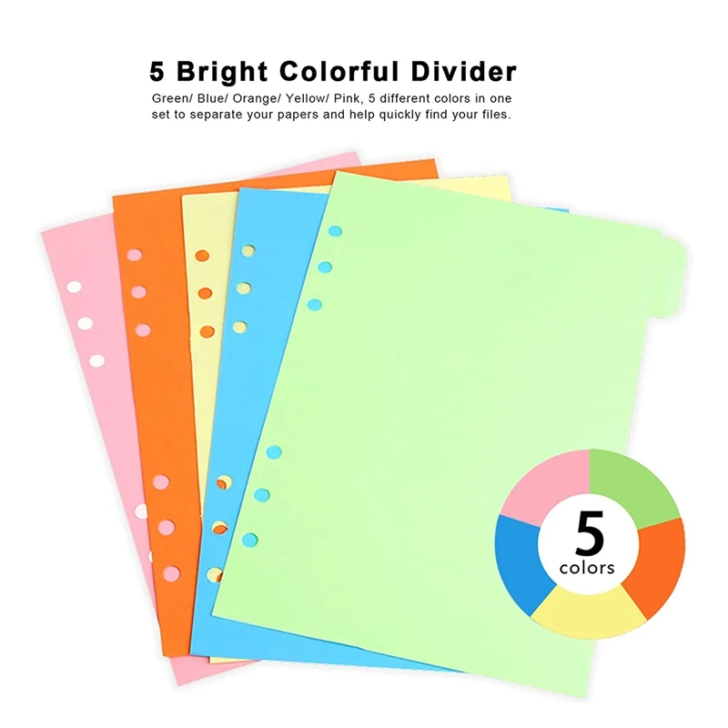 

A6 PU Leather Notebook Binder Magnetic Refillable Binder Cover,with 6 Holes Binder Zipper Folders, A6 Loose Leaf Paper