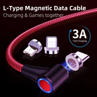 round head magnetic charger cable micro usbtype ccable for fast charging 5a wire cord usb phone cable support data sync