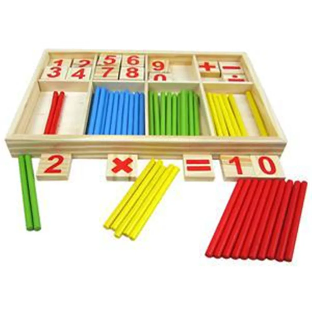 

New Wooden Educational Number Mathematics Puzzle Toys Kid Early Learning Counting Material Kids Children Math Calculate Game Toy