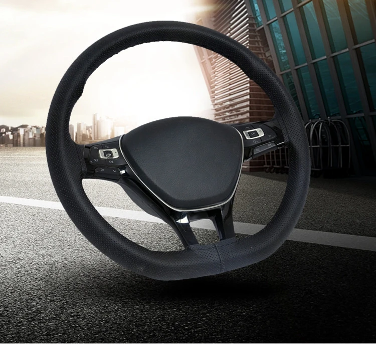 Auto Steering Wheel Covers 36 38 40 42 44 45 47 49 50cm diameter large size Braid on truck bus van steering cover Hand Sewing