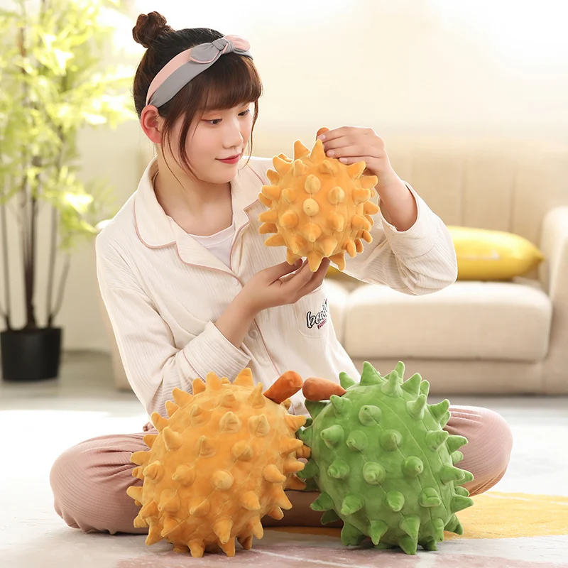 

23CM/40CM Fruit Durian Plush Toy Doll Simulation Fruit Toy Creative Pillow Kids Toys Sofa Decorations Girl Holiday Gifts