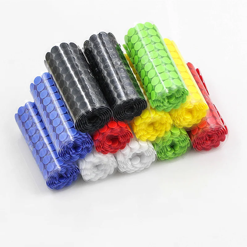 Клейкая самоклеящаяся лента Velcros 10/15/20 мм крючки и петли стикер в горошек