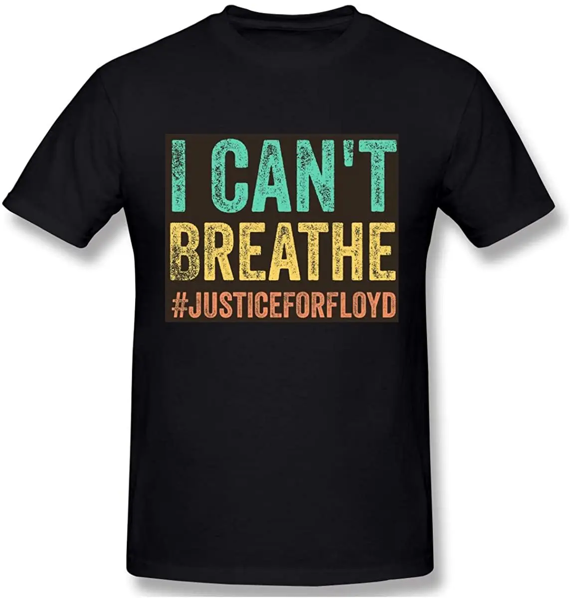 

I Can't Breathe T-Shirt Men Short Sleeve Casual Graphic T Shirt Cool Tops Breathable Tees Round Collar Tshirt Harajuku