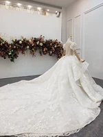 African Luxury Ball Gown Wedding Dress Long Train Dress Turkish Bridal Dresses Robe De Soiree Aibye Vestido De Festa Dubai Dress
