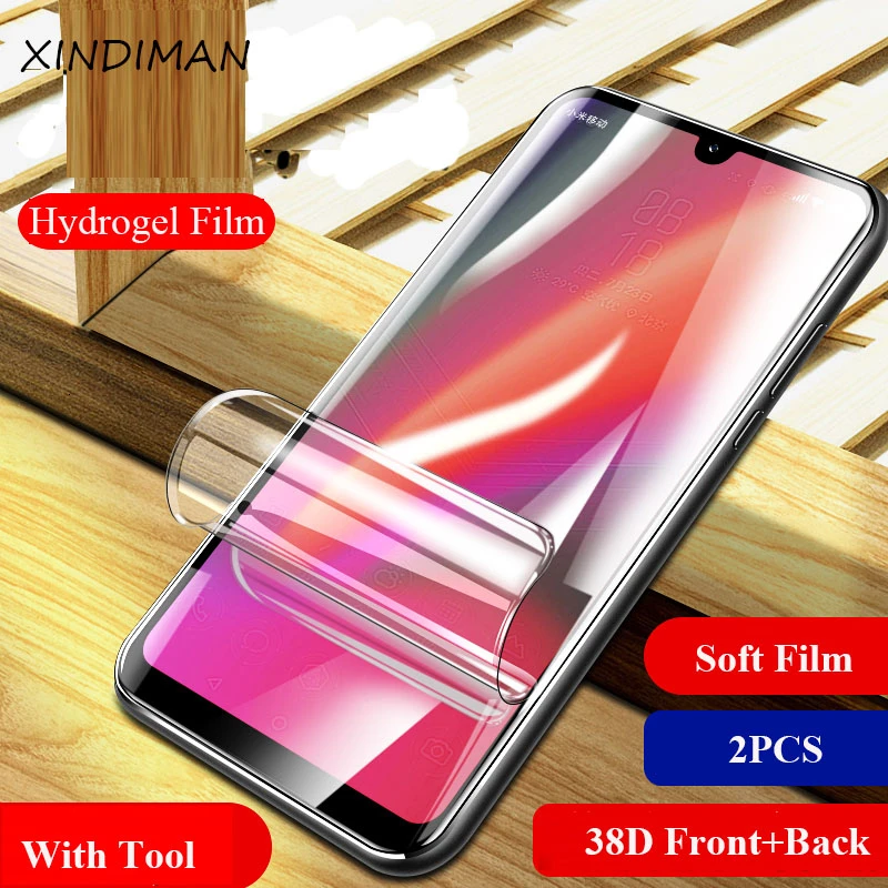 38D Передняя Гидрогелевая пленка для xiaomi Redmi Note6 6pro 7 7pro 8 8pro полная Защита экрана F1