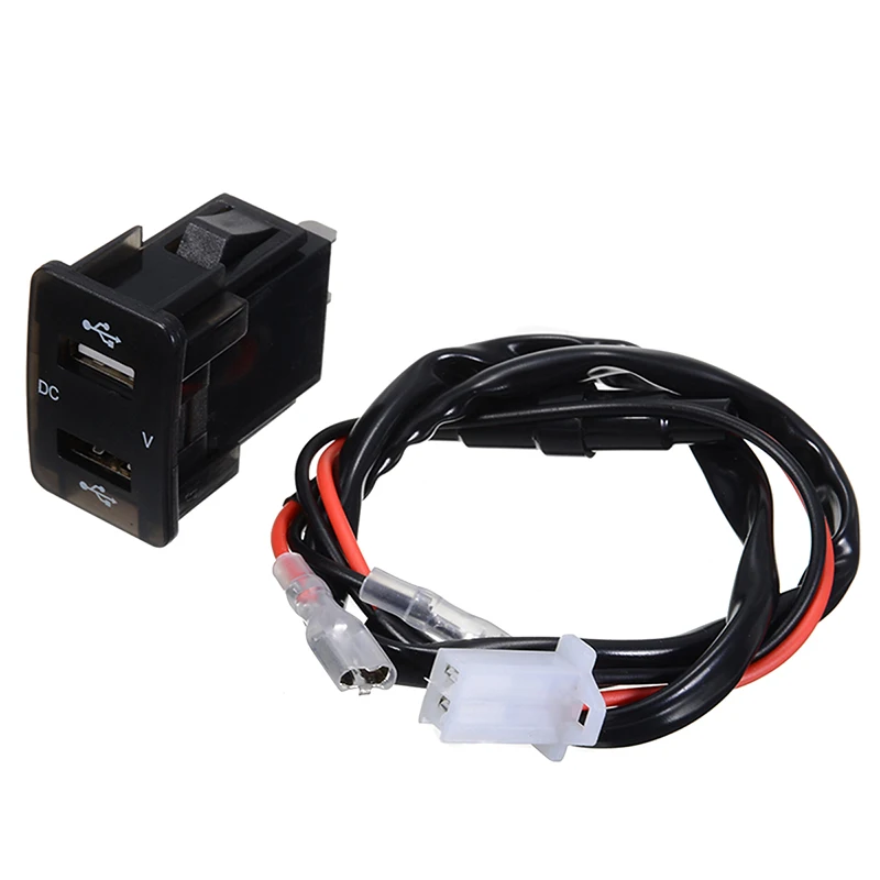 

3.1A Car Charger Motorcycle Durable Dual USB Mobile Phone Socket Dual USB Port Charging Voltage Display Power Adapter Accessory