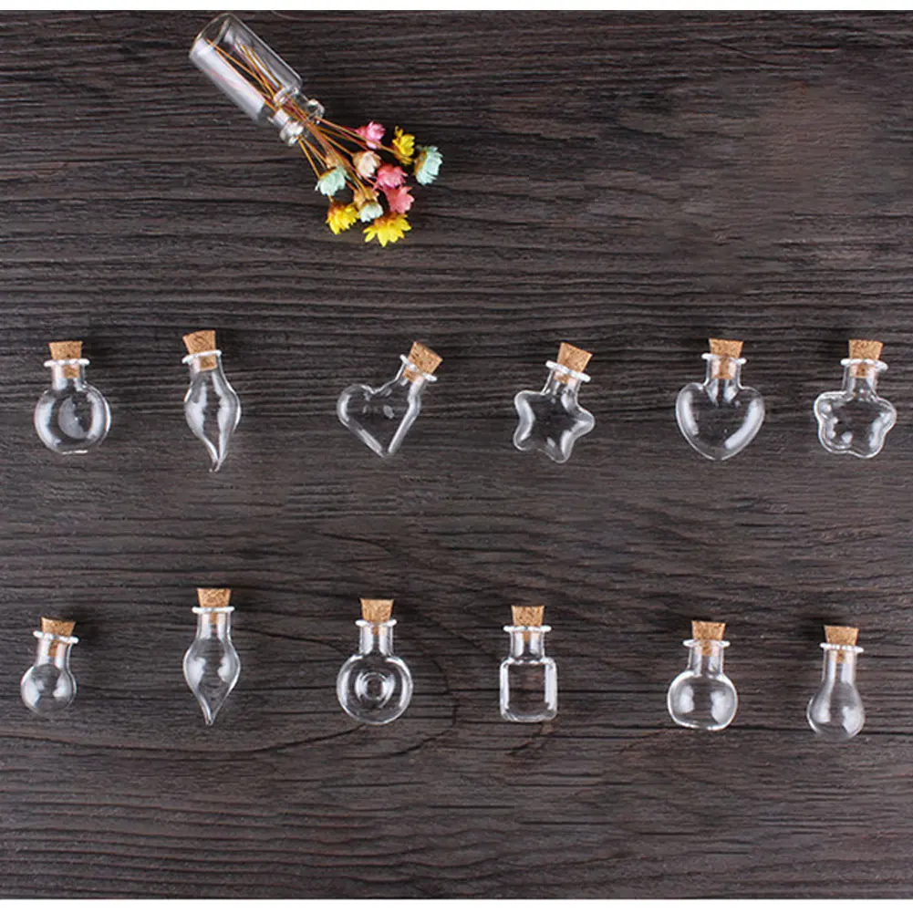 

6pcs Mini Glass Favor Jars With Cork Lids Stopper Small Empty Glass Bottle Tiny Glass Jars With Cork Decorative Wish Glass Jars