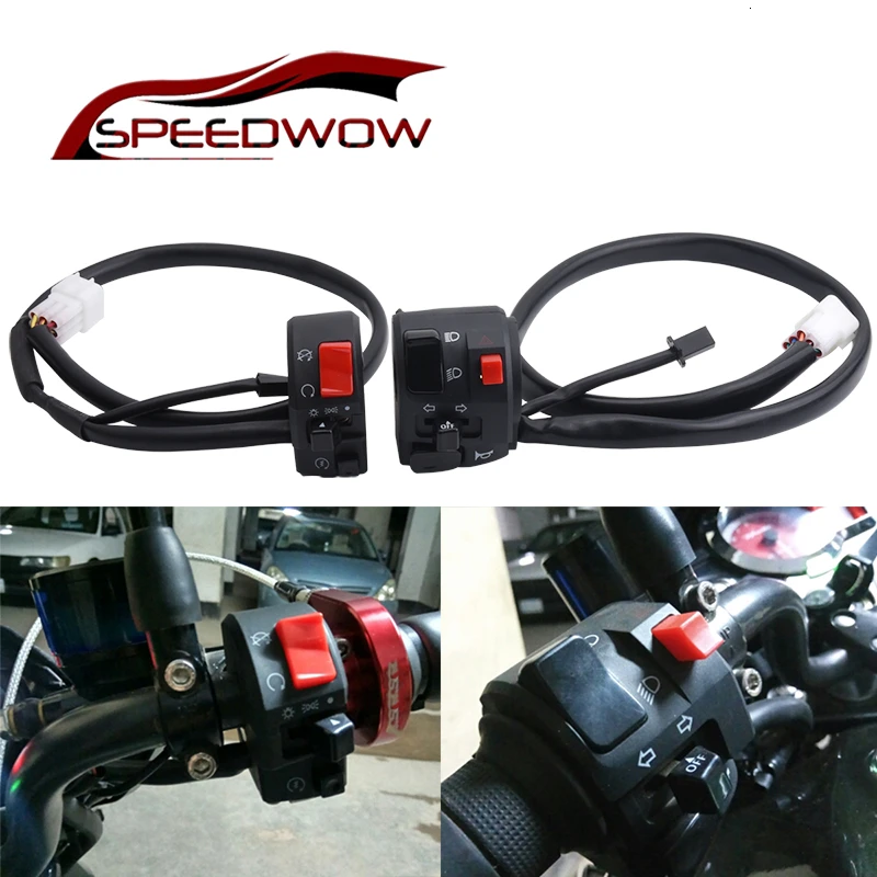 SPEEDWOW 7 8 &quot22 мм контроллер для мотоцикла переключатель рупорной кнопки сигнал