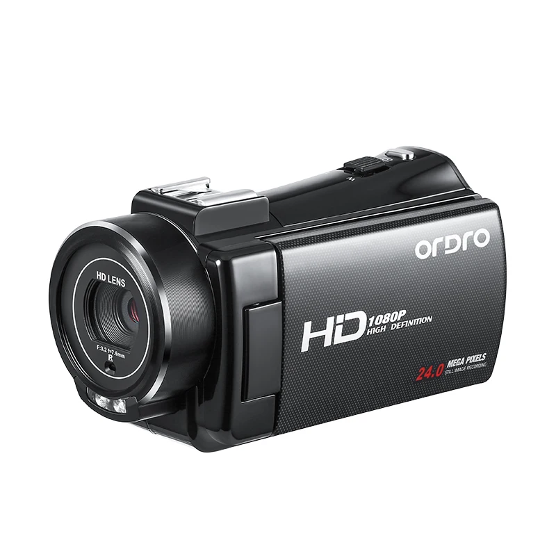 Ordro V7 Plus 1080P видеокамера Full HD видеокамера 16X цифровой зум 3,0 дюймов сенсорный экран Инфракрасный микрофон ночного видения