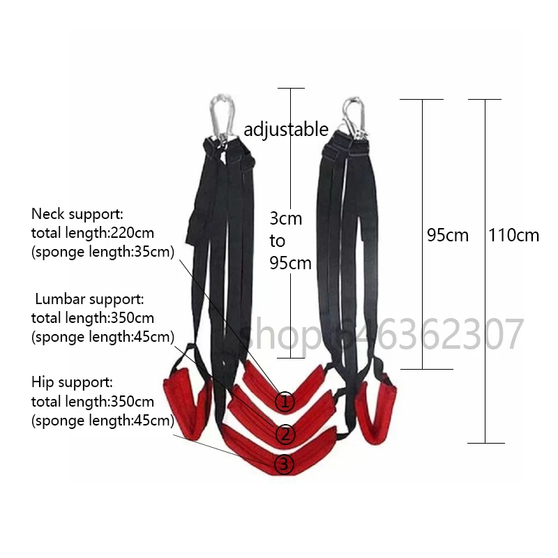 

Sex swing luxurious soft material sex furnitureFetish bandage door erotictoys for couple Upgraded version restraints adult toys