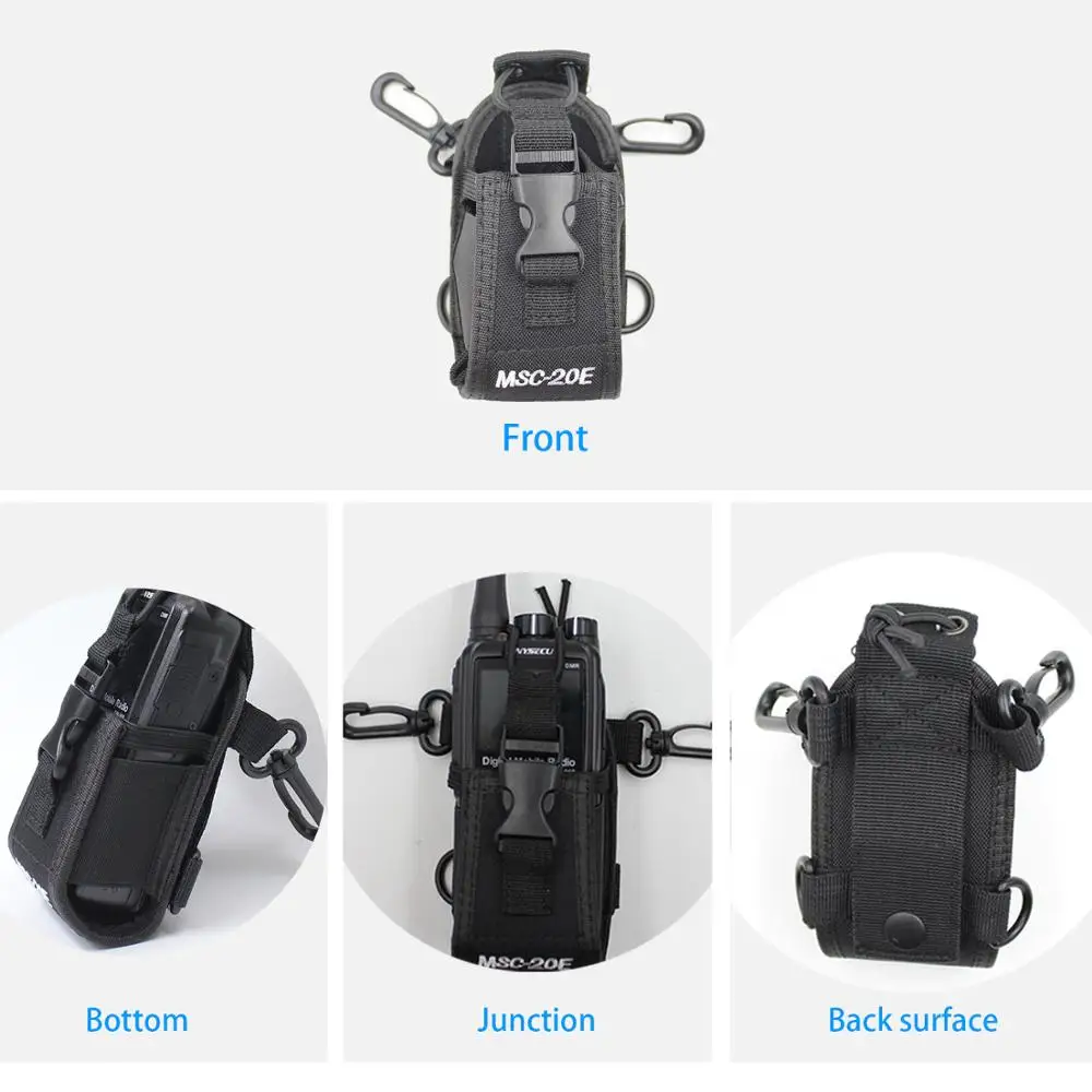 2PCS MSC-20E Portable Walkie Talkie Nylon Case Cover Handsfree Holder for Baofeng UV-5R UV-82 TYT Woxun Radio | Мобильные телефоны