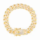 Мужской браслет в стиле хип-хоп с украшением из кубинской цепи Майами