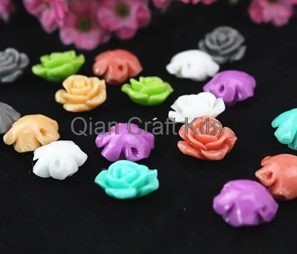 100 шт. 15 мм коралловый порошок смешанных цветов Высококачественная отделка 3D розы