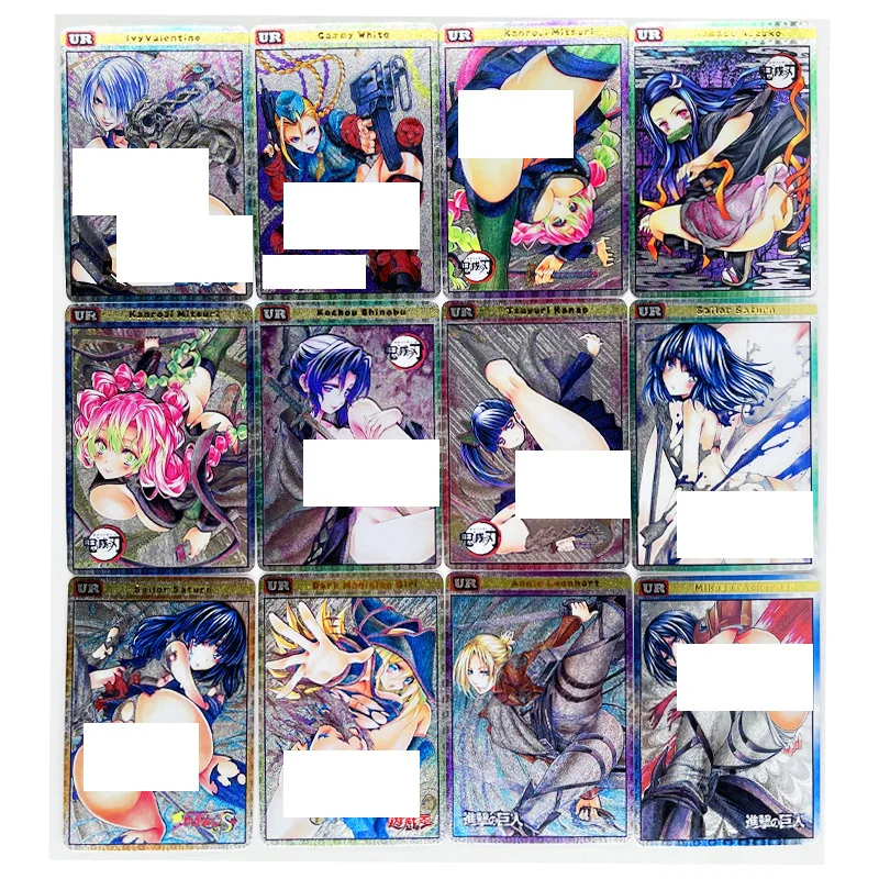 Set de 32 unids/set de ACG, juego de colecci&oacute;n de tarjetas de Anime, Sexy, UR, Flash, Demon Slayer, Kamado, Nezuko-0