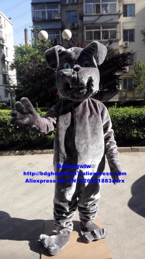 Grey Bulldog Dog Pitbull Bull Pit Terrier Mascot Costume Adult Cartoon Character Cosplay Mise En Scene zx1243 | Тематическая одежда