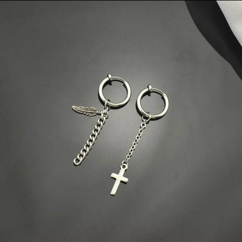 

Fashion White CZ Tassel Pendant Stud Earrings for Women Minimalist Fine Jewelry Accessories