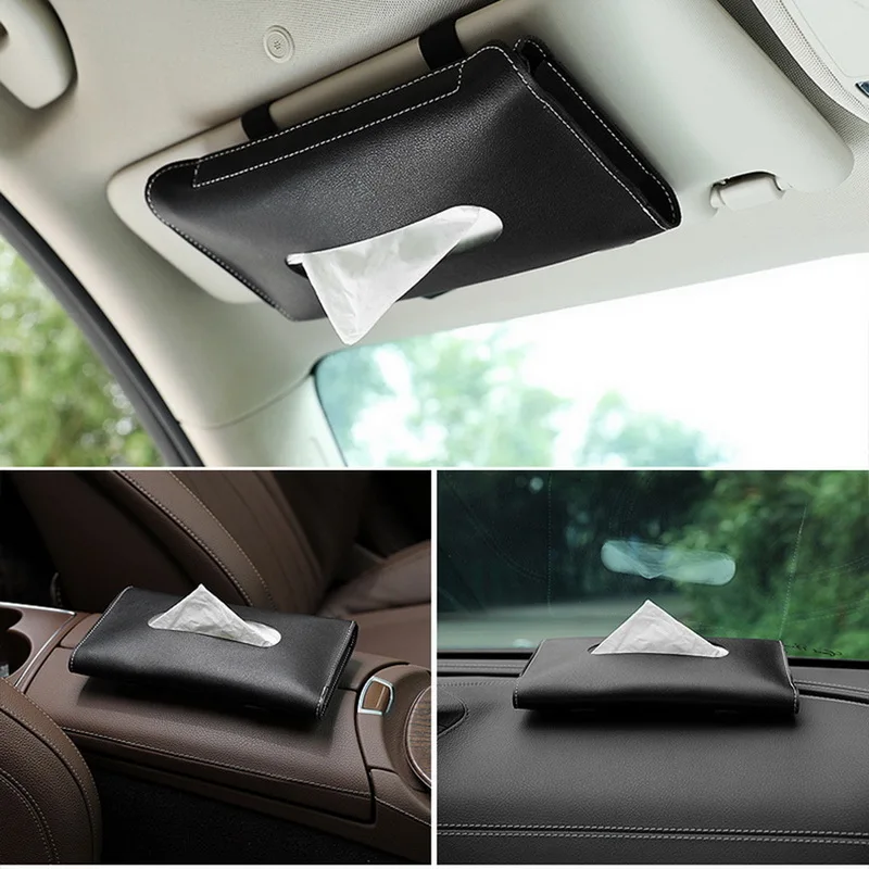 

1 Pcs Car Tissue Box Towel Sets Car Sun Visor Tissue Box Holder Auto Interior Storage Decoration for BMW Auto Accessories